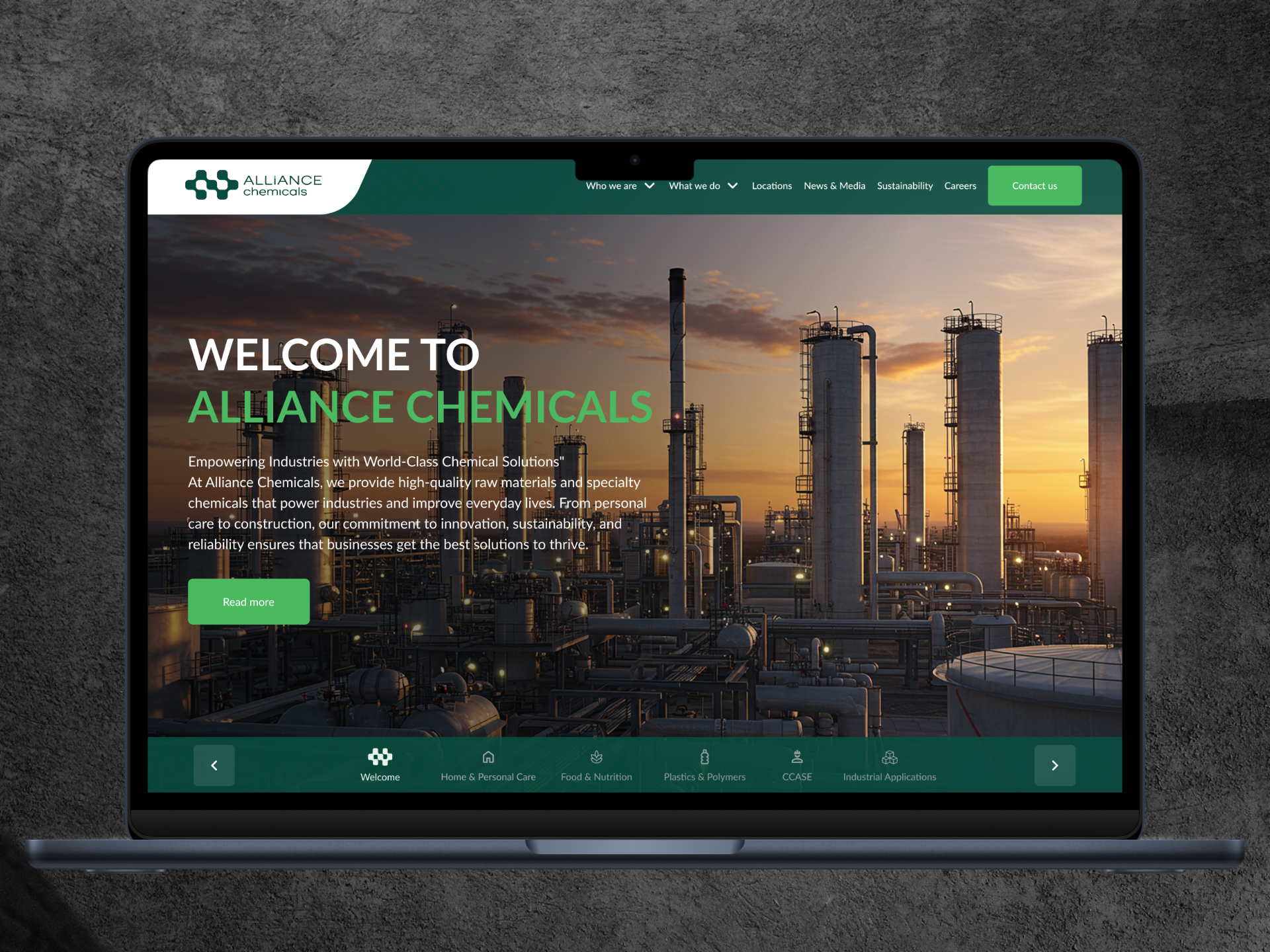 Alliance Chemicals Website Design